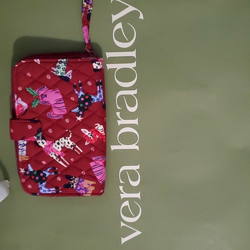 Vera Bradley Holiday Hound Dogs Wallet NWT